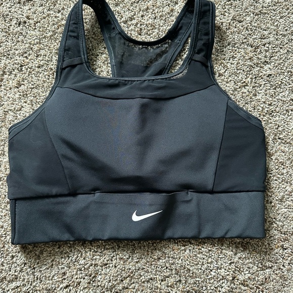 Nike Black Compression Sports Bra with Racerback - Picture 1 of 2